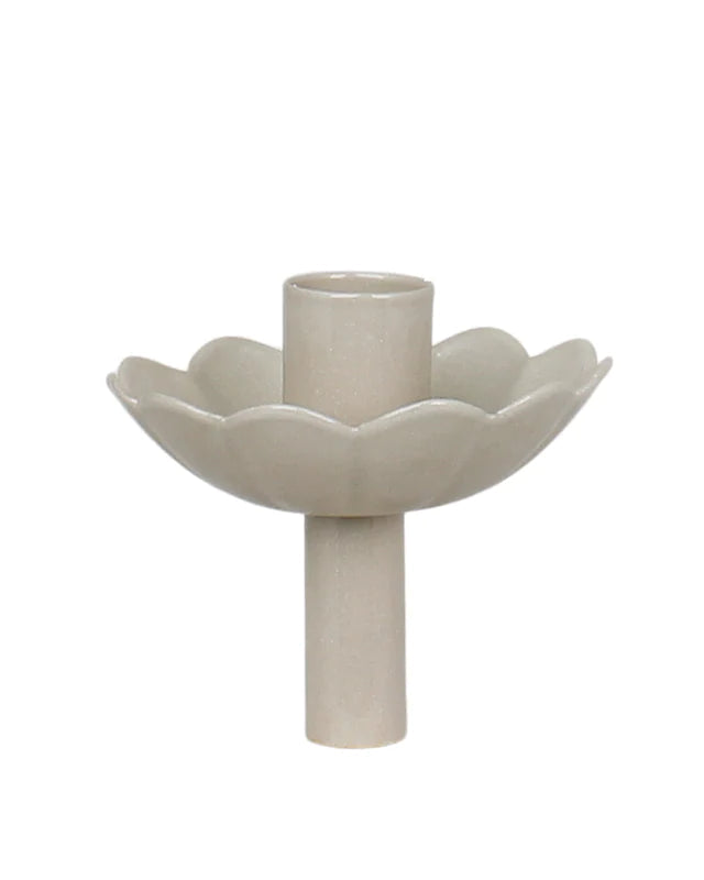 support chandelle bouteille beige