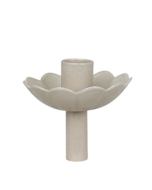 support chandelle bouteille beige