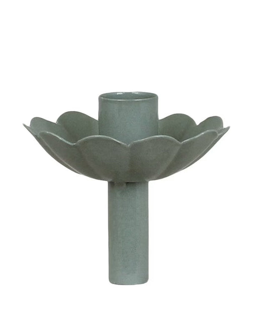 support chandelle bouteille vert