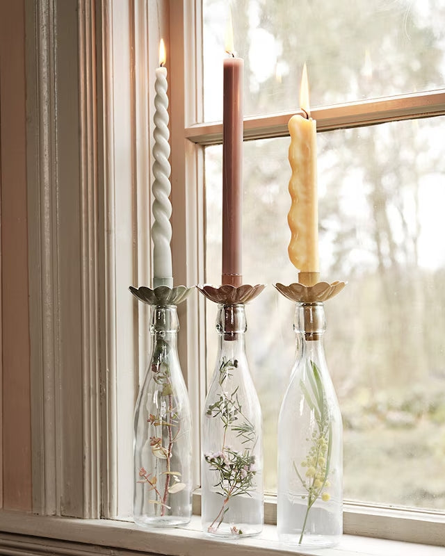 support chandelle bouteille