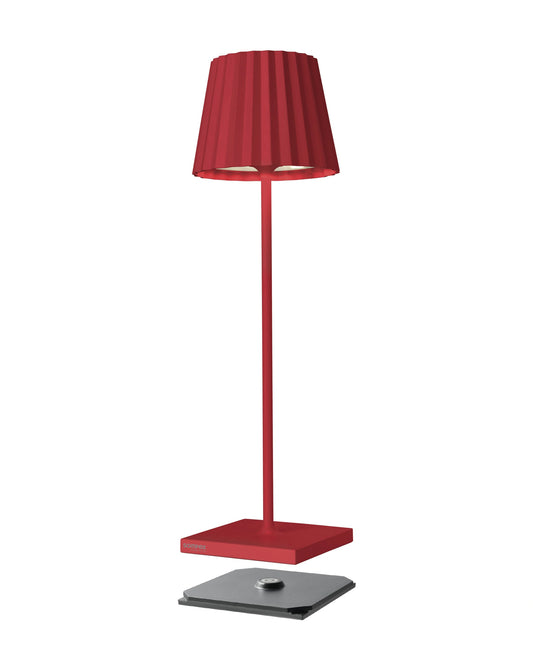 Lampe plissée - Rouge