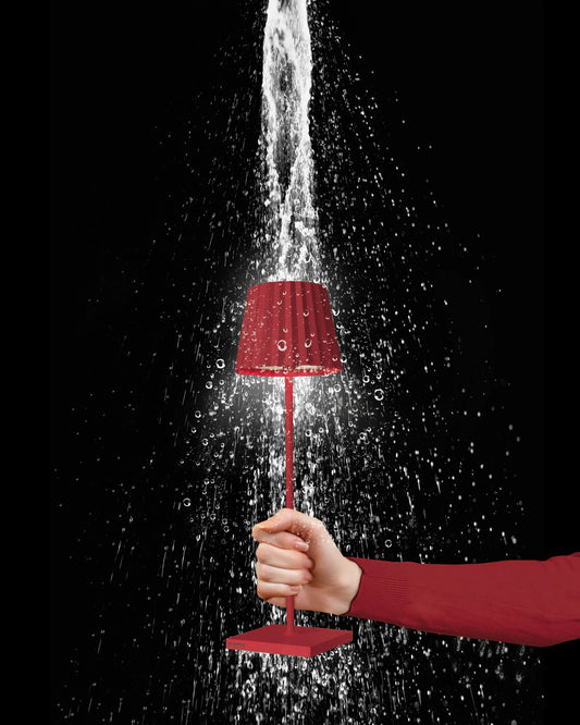 Lampe plissée - Rouge