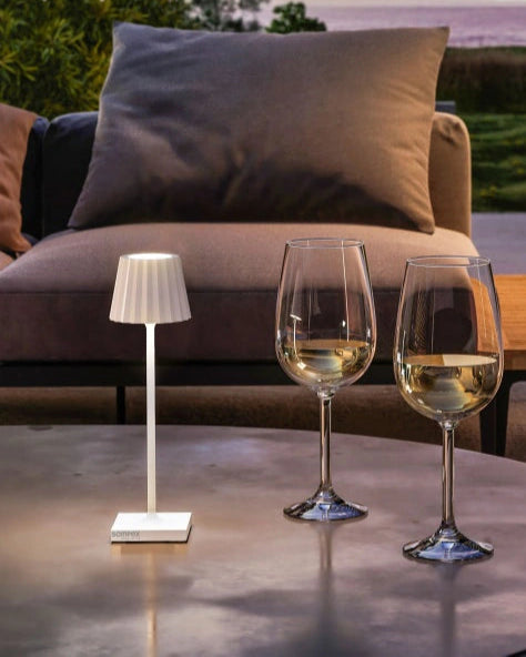 Petite lampe plissée - Sable