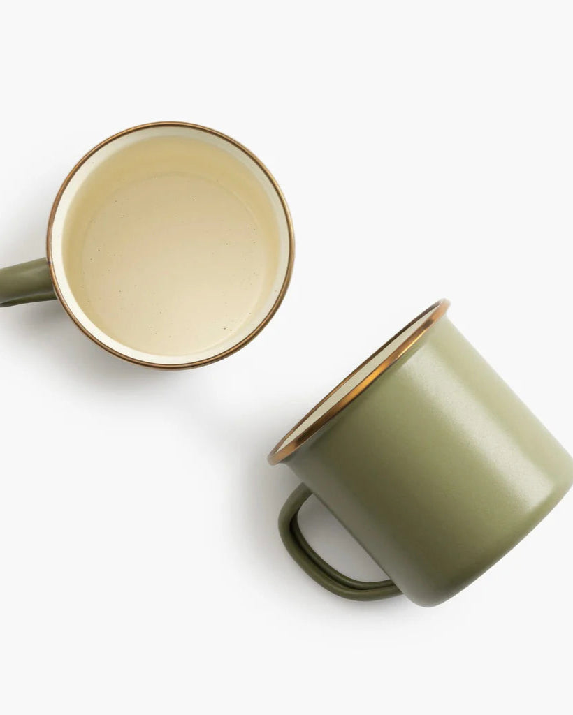 Mug émaillé - Vert olive