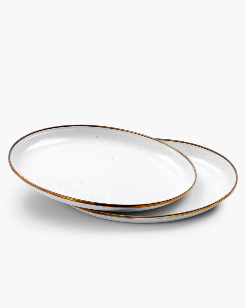Assiette émaillée - Coquille d'œuf