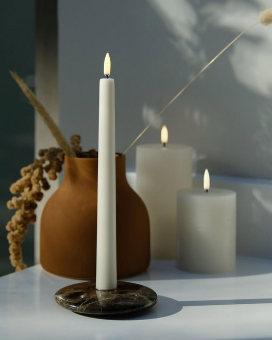 galet pour chandelle noir