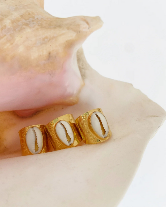 grosse bague coquillage coque