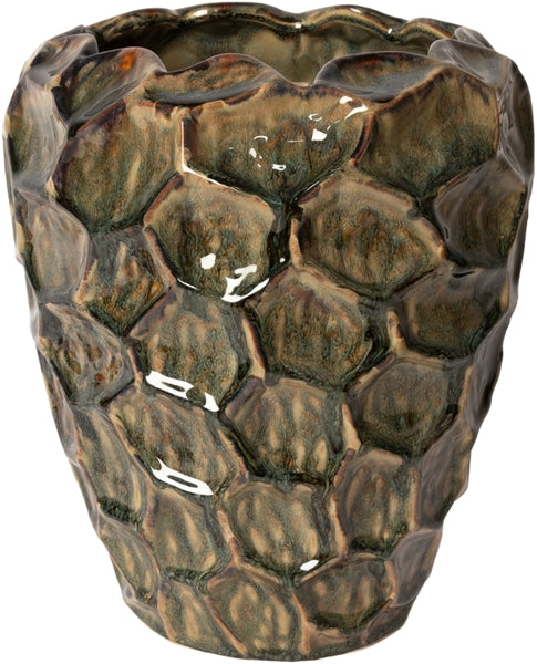 Grand vase écorce - bleu antique