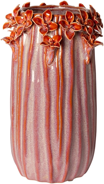 Vase pétales - rose poudré