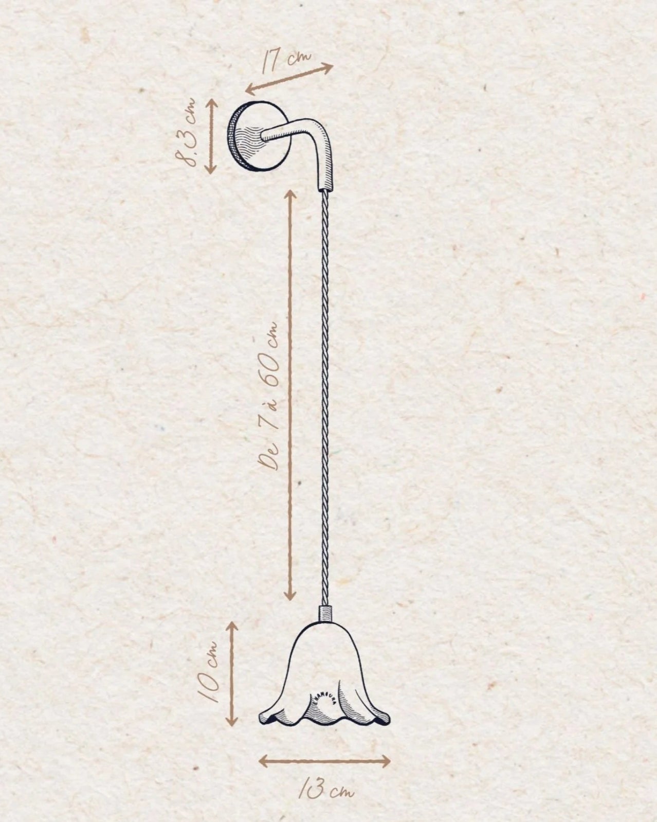 suspension lili en applique