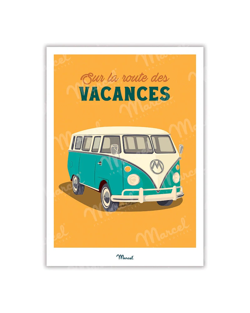 Carte postale - Sur la route des vacances