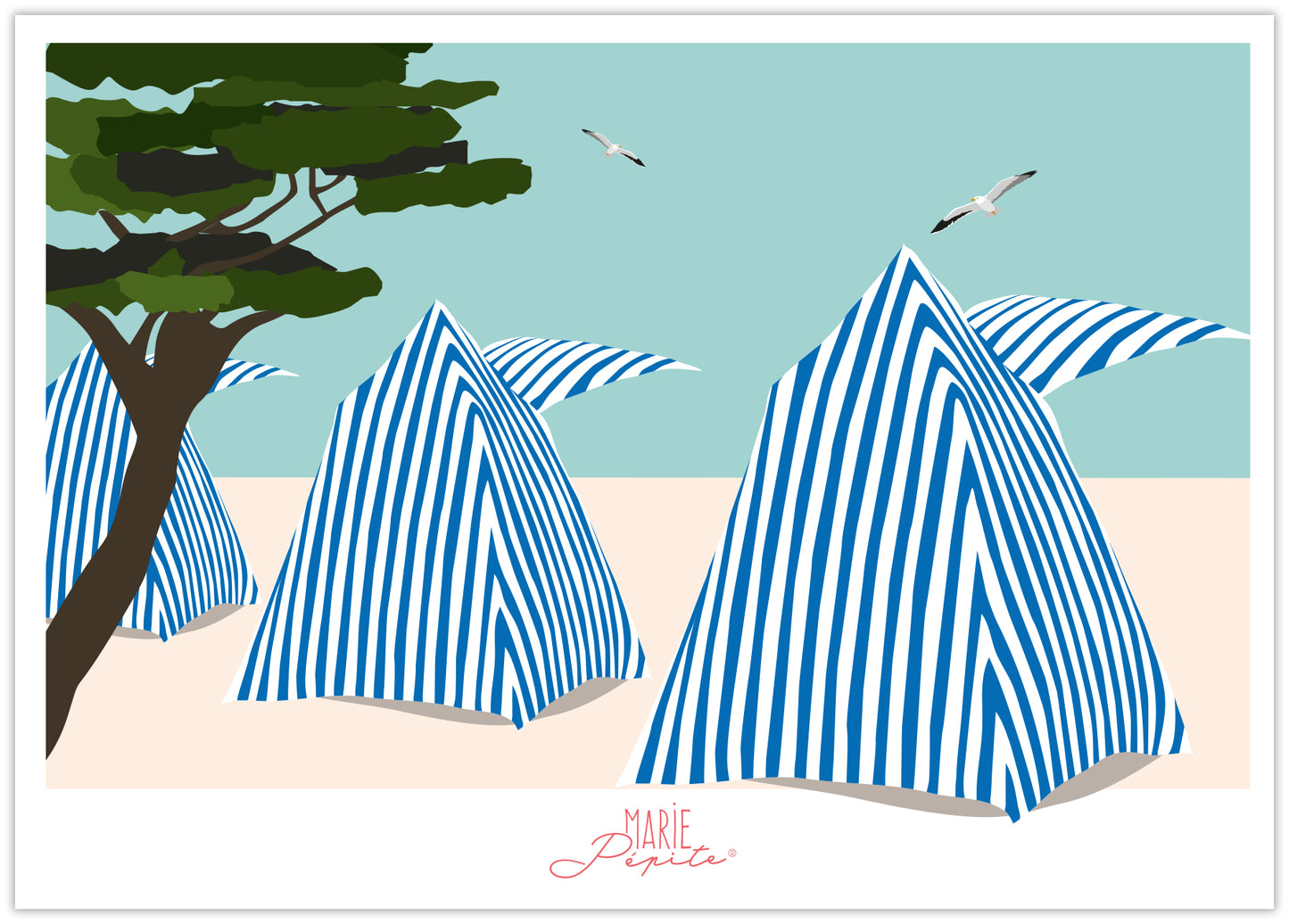 Carte postale - Plage