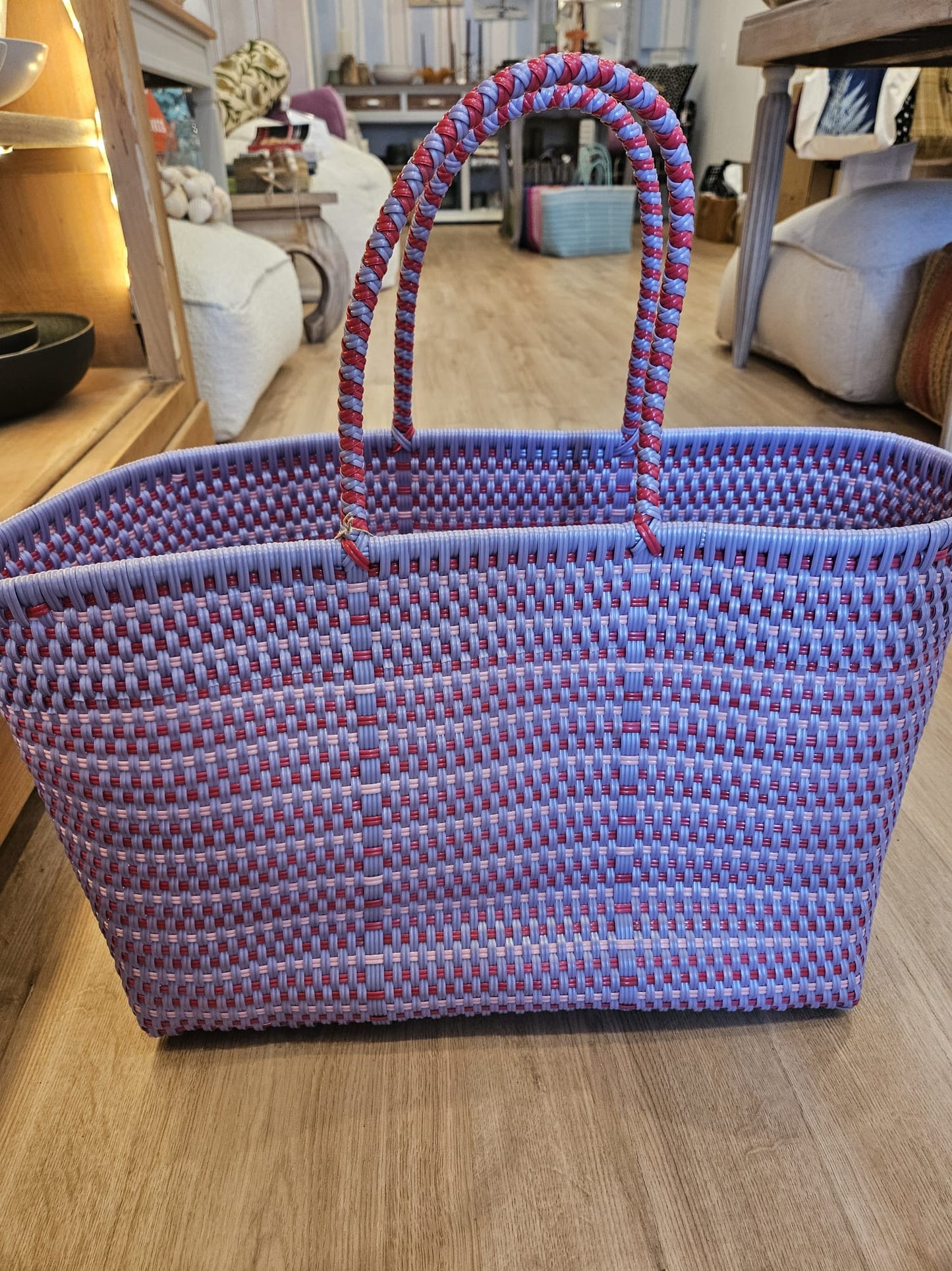 Panier en plastique recyclé - Fruits rouge