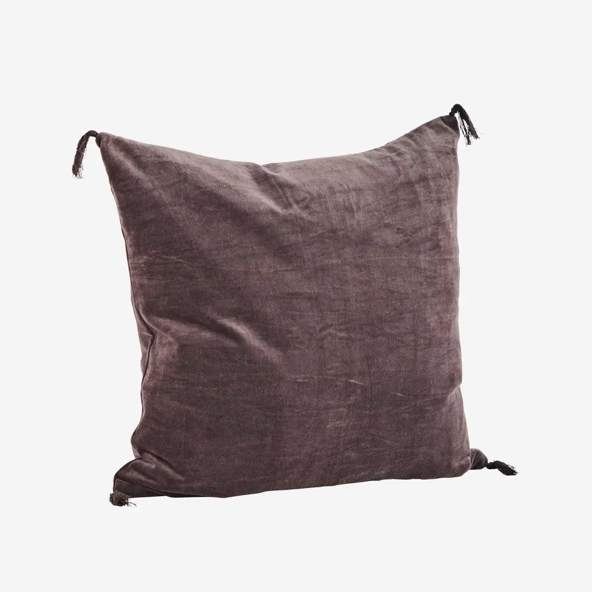 Housse de coussin en velour - aubergine