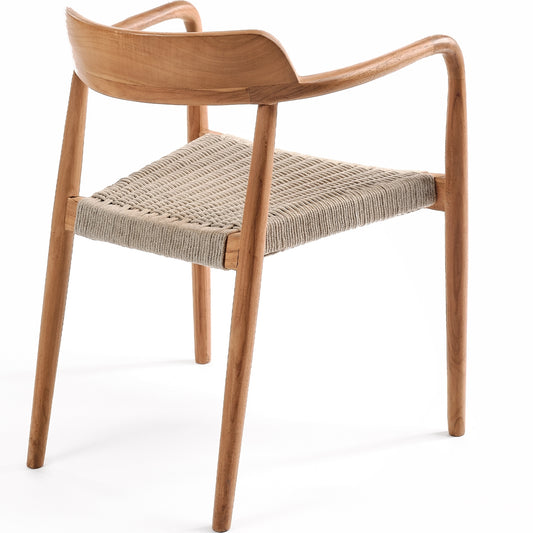 Fauteuil en teck recyclé et corde