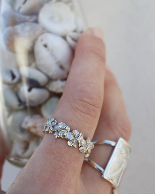 bague fleur frangipani