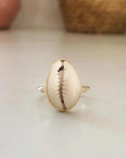 bague coquillage cauri