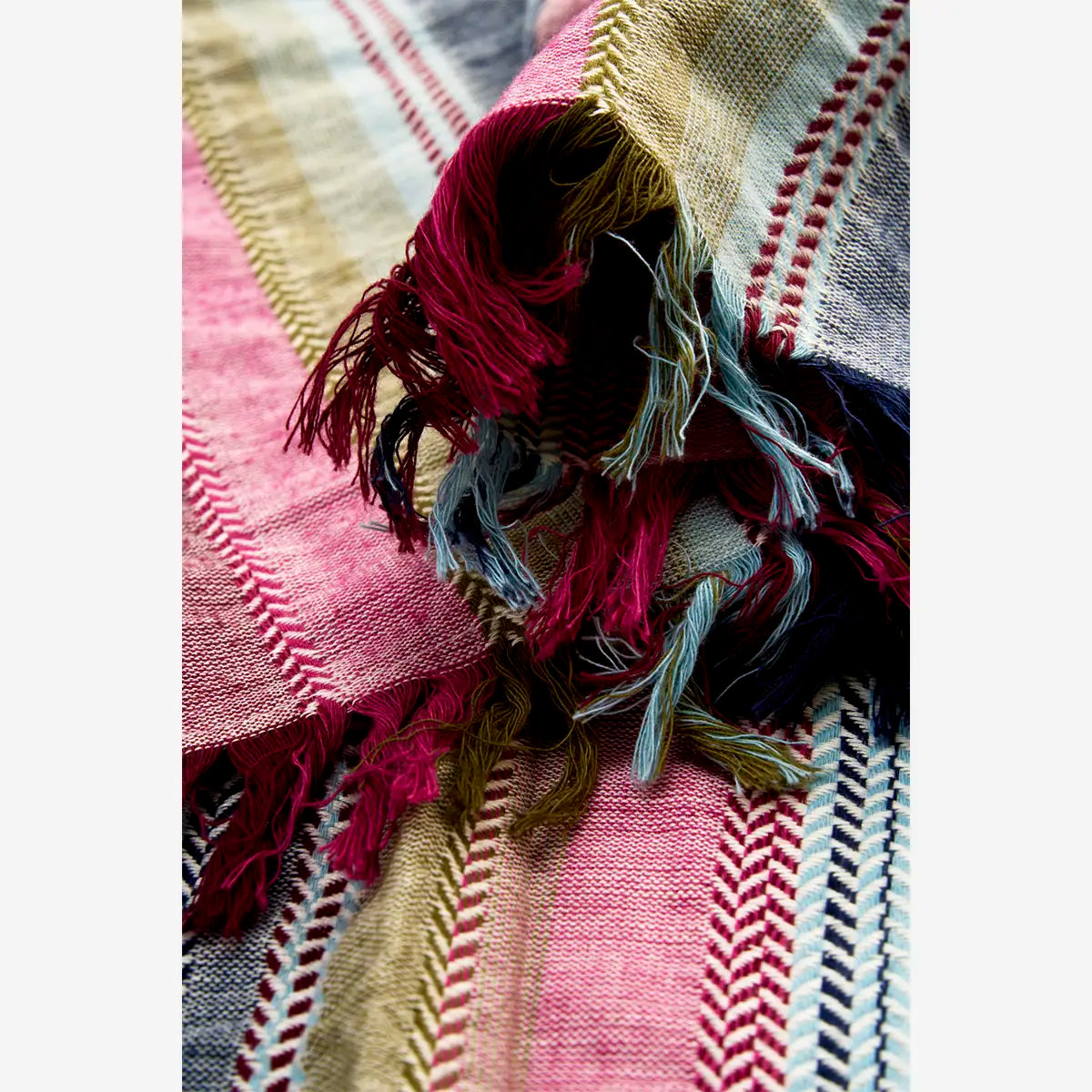 Plaid de plage rayé multicolore