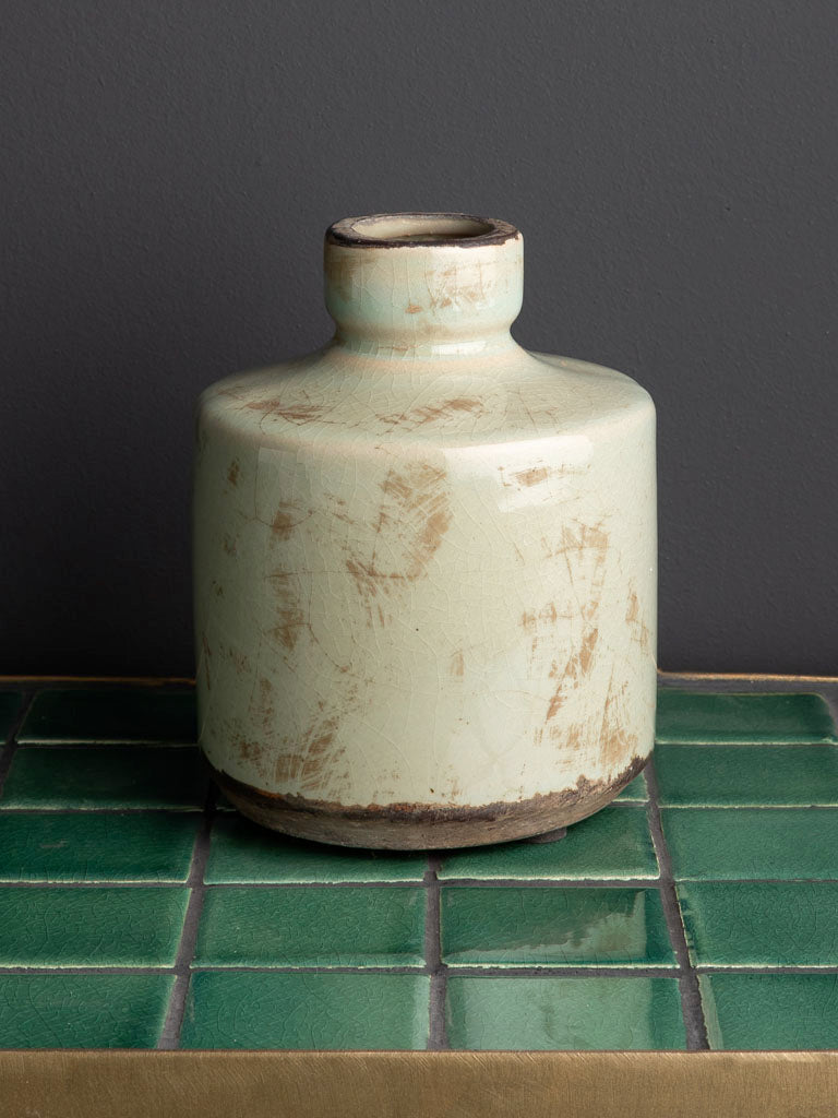 Vase bouteille - Vert de gris