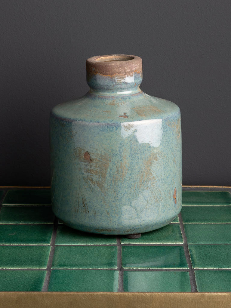 Vase bouteille - Gris bleu