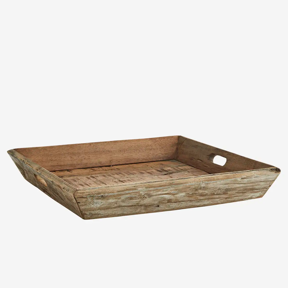 Plateau carré en bois naturel