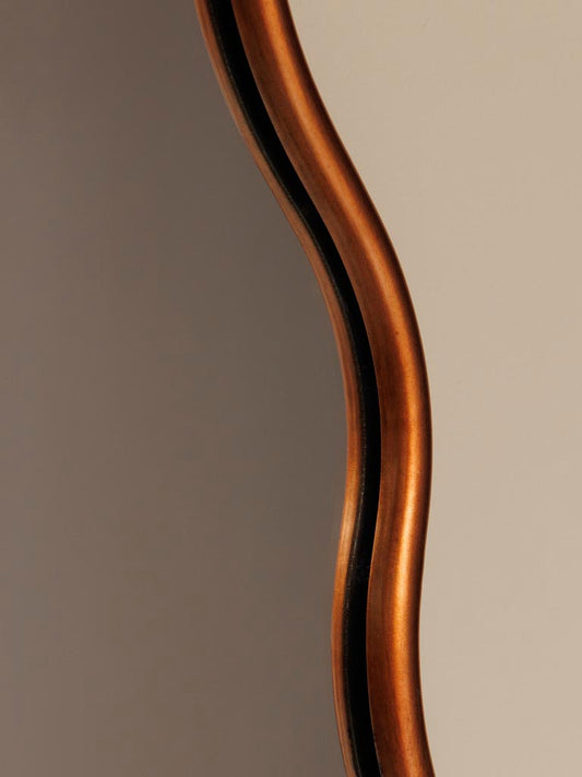 Miroir ondulé en cuivre