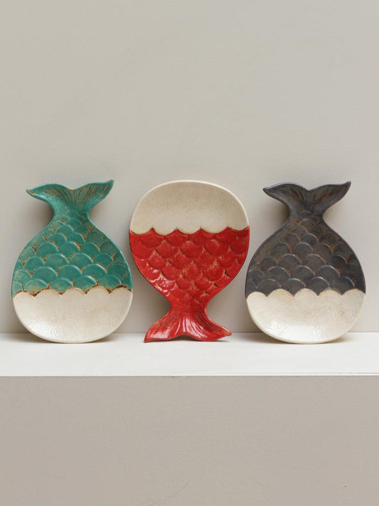 poisson rouge - bleu - vert