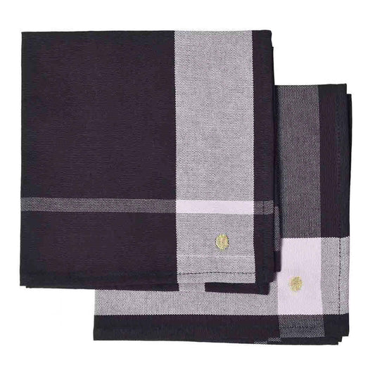 Serviette à carreaux caviar