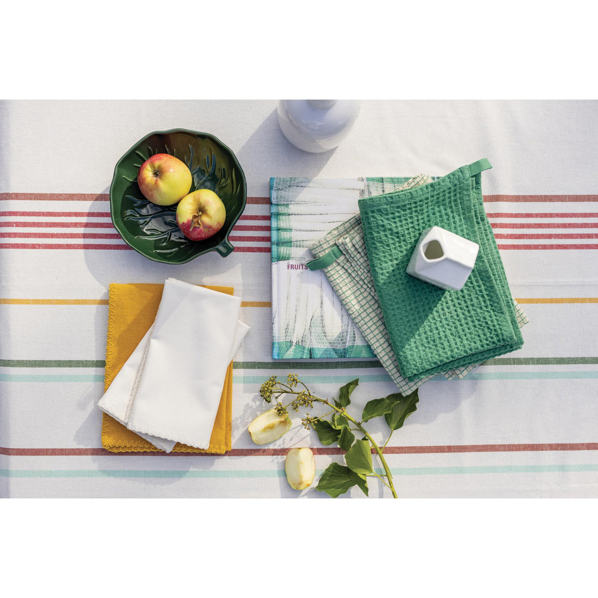 Nappe rayée multicolore