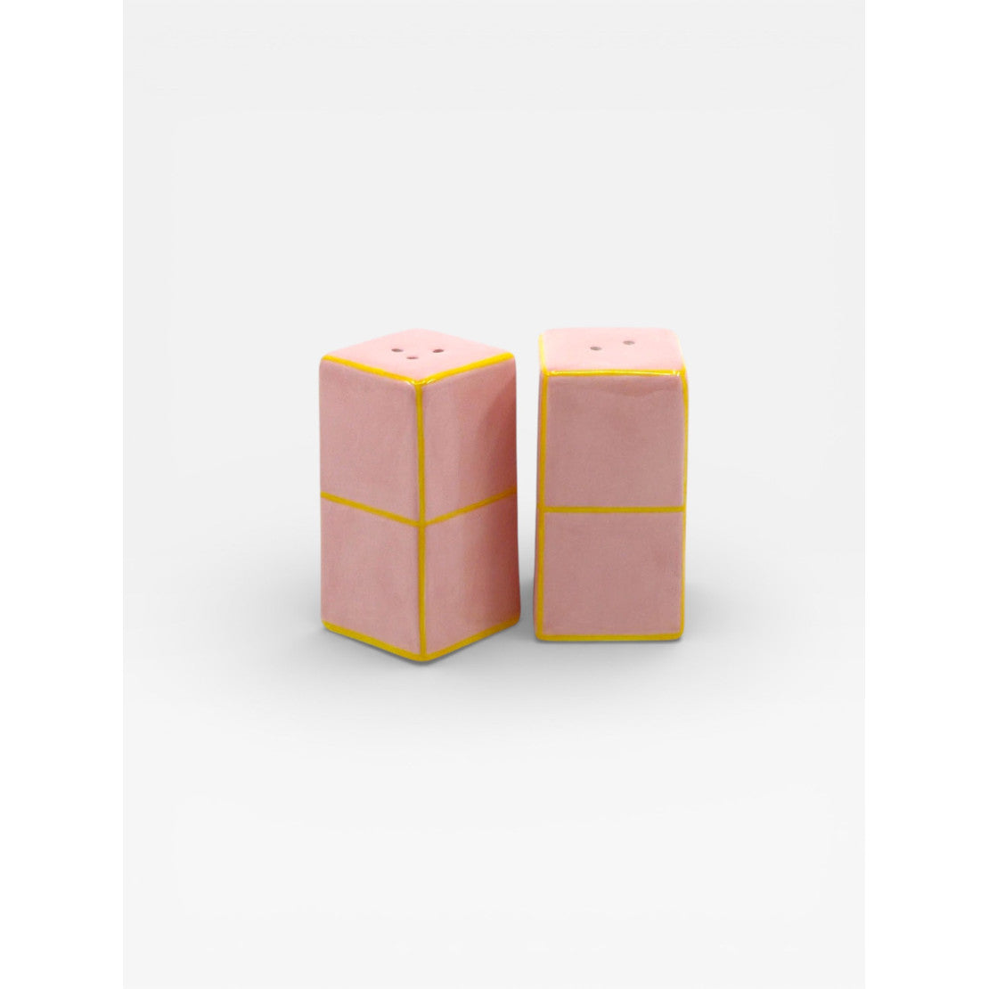 Salière et poivrière cubique - Rose