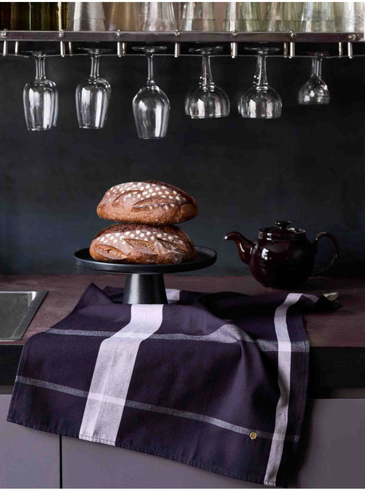 Torchon à carreaux caviar