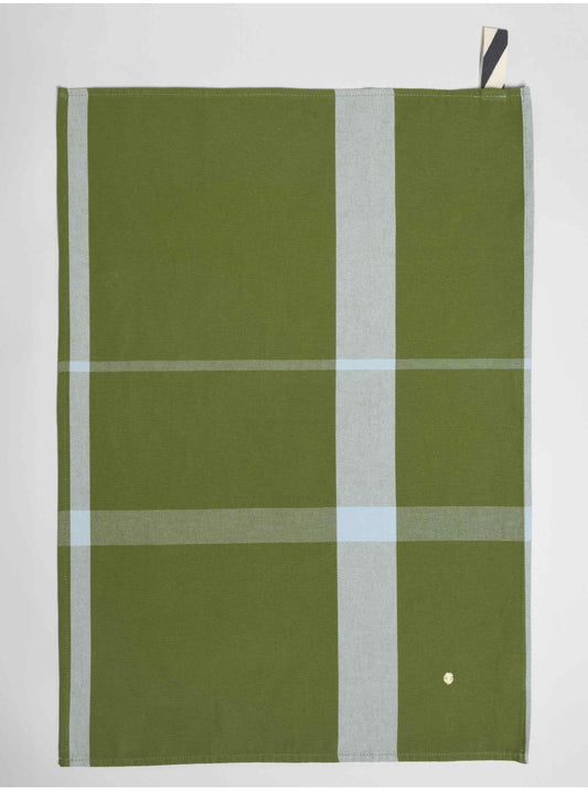 Torchon à carreaux pistache