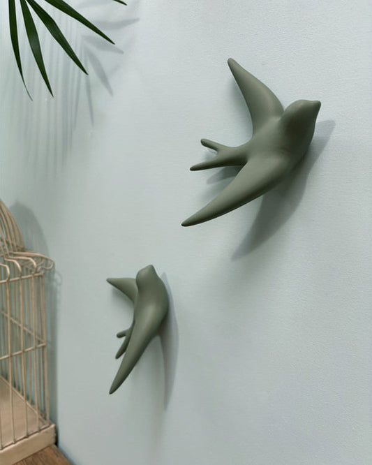 Hirondelle en céramique - Vert provence