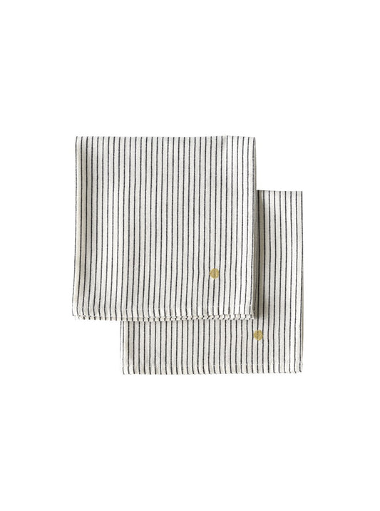 Serviette rayé caviar