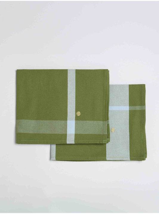 Set de table à carreaux pistache