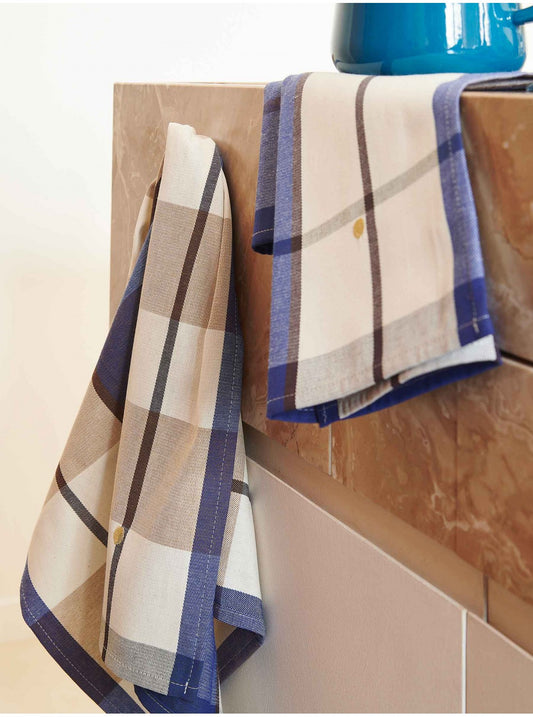 Torchon à carreaux Indigo