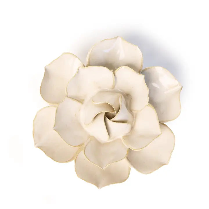 Fleur en céramique - Jonquille ivoire