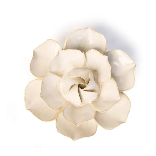 Fleur en céramique - Jonquille ivoire