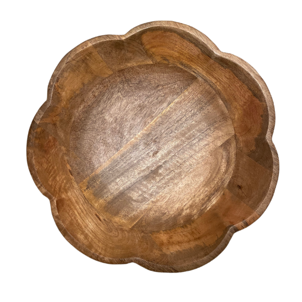 Saladier fleur en bois