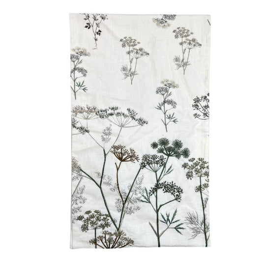 Chemin de table brodé - Floral