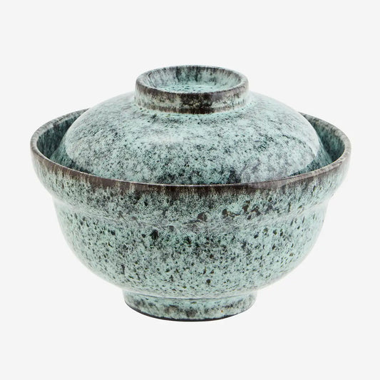 Bol avec couvercle bleu pétrole