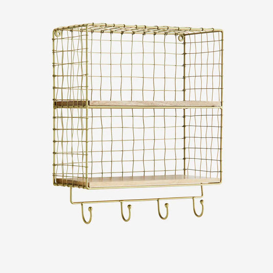 Etagère en métal avec crochets