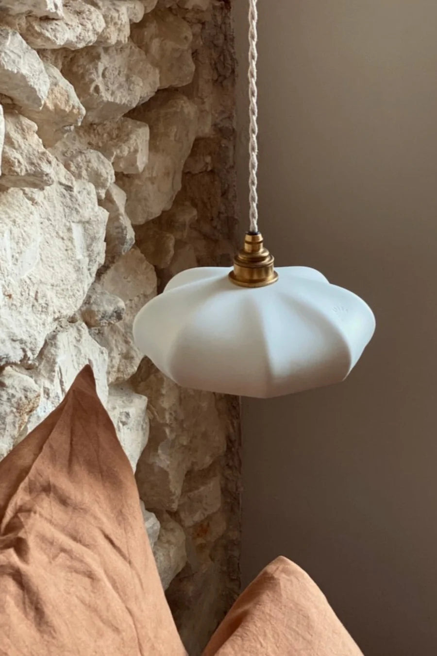 Grande suspension - Maria - Porcelaine biscuit