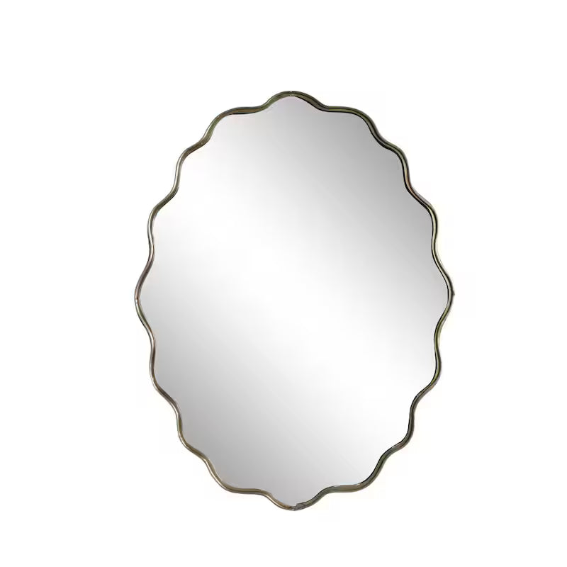 miroir ondulé en laiton