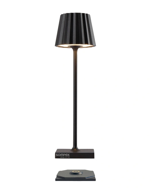 Petite lampe plissée - Noir