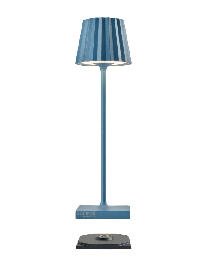 Petite lampe plissée - Bleu