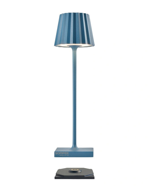 Petite lampe plissée - Bleu