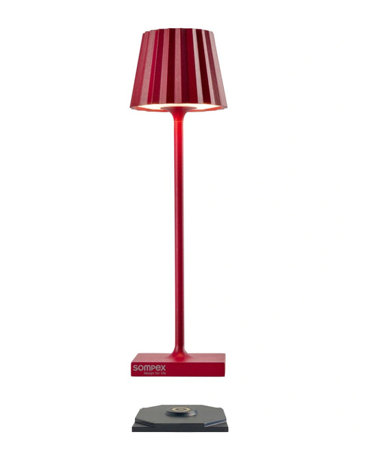 Petite lampe plissée - Rouge