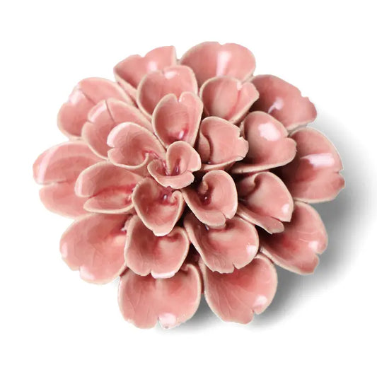 Fleur en céramique - Hortensia rose
