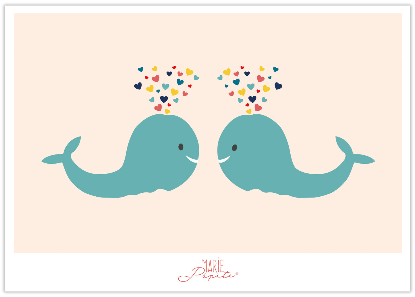 Carte postale - Baleines
